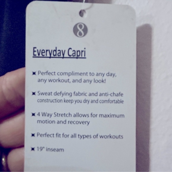 Layer 8 Black Capri Workout Pants Sz XS AWESOME 😎 - Picture 7 of 8